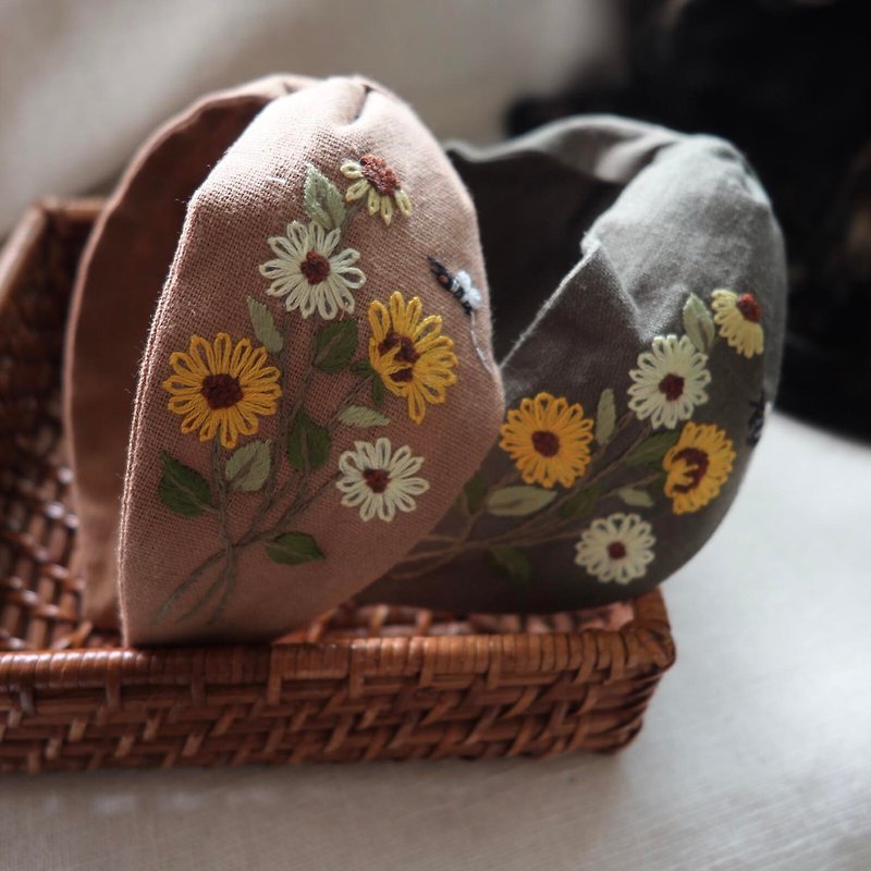 Sunflower Hand Embroidery Headband
