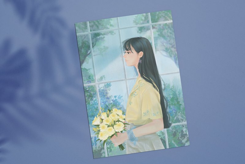 【插畫收藏】Lisianthus in Waiting 等待的洋桔梗 A4/A3噴墨印刷 - 海報/掛畫/掛布 - 紙 多色