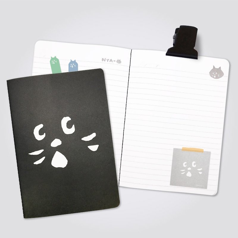 JzFun / NYA-ポータブルノート（表情-横線） - ノート・手帳 - 紙 ブラック
