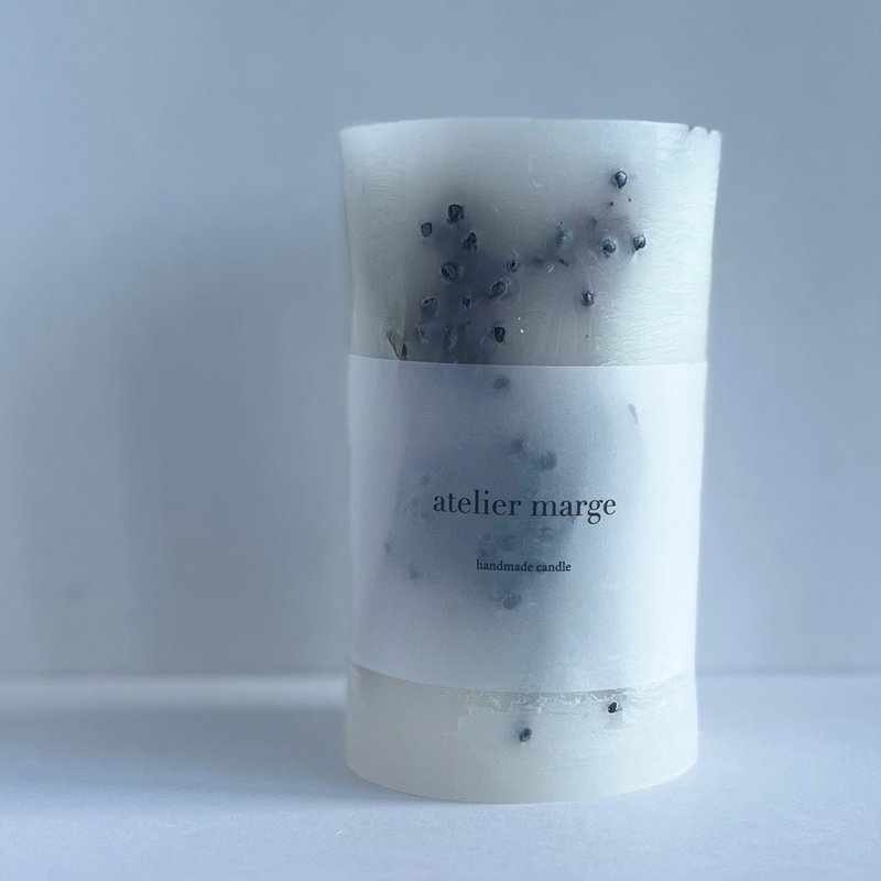 botanical candle berry & green - เทียน/เชิงเทียน - ขี้ผึ้ง สีน้ำเงิน