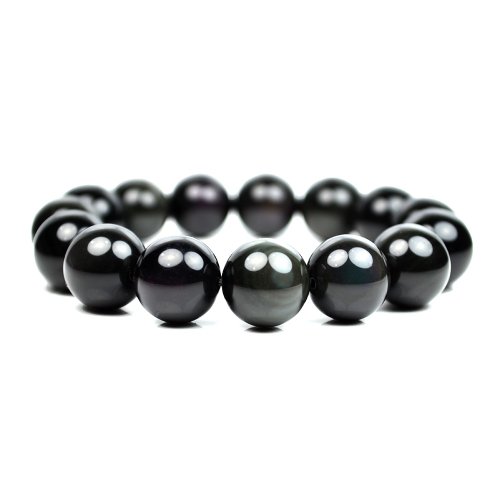 正佳珠寶 Gemsrich Jewelry 【正佳珠寶】彩虹黑曜石 彩虹雙眼黑耀石 彩虹黑曜石手珠 14mm