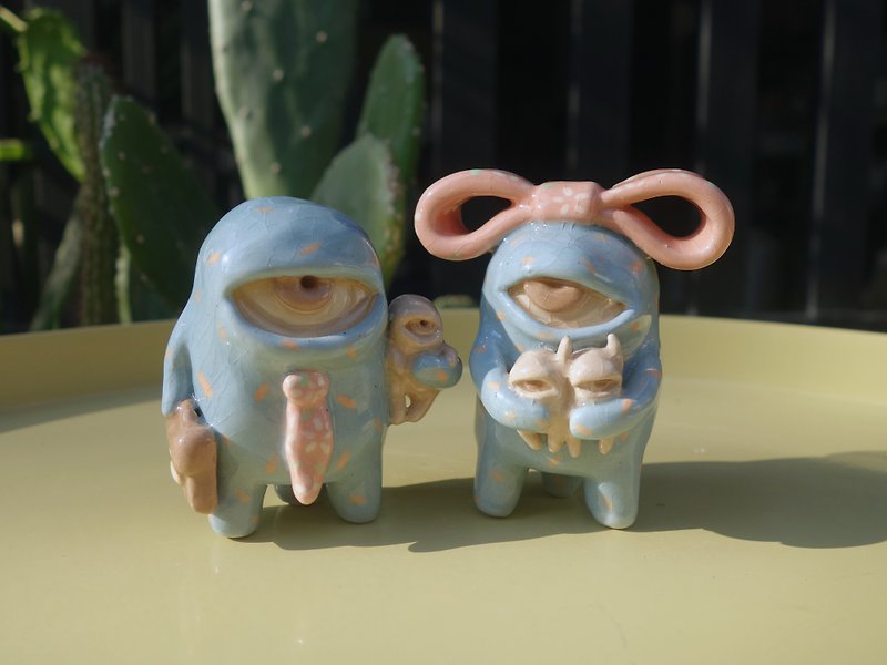 Gam-Gung' ceramic doll parent with  childs :) - Pottery & Ceramics - Pottery Blue