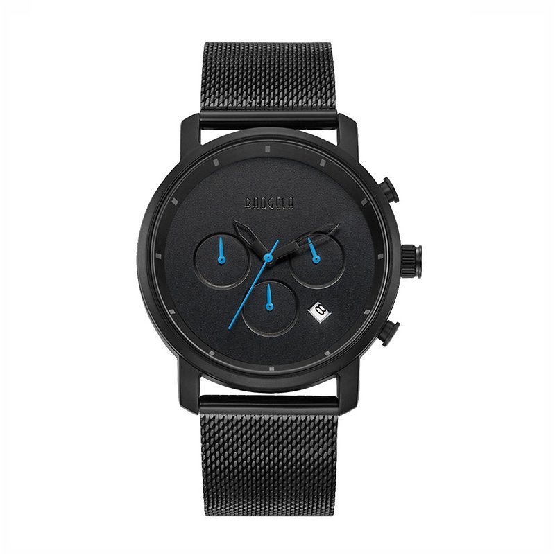BAOGELA - BROOKLYN MESH系列 黑錶盤 / 米蘭錶帶可調式 手錶 - 男裝錶/中性錶 - 其他金屬 黑色
