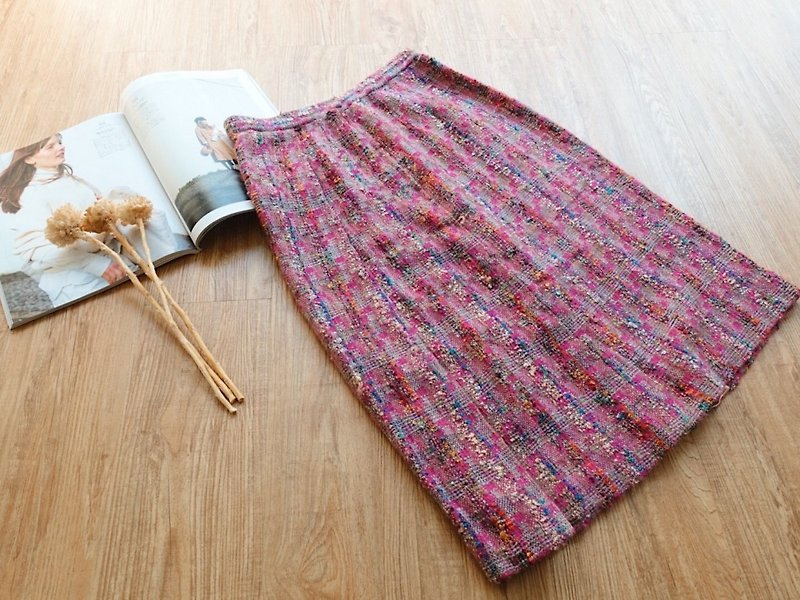 Vintage under / winter wool skirt no.88 - Skirts - Other Materials Multicolor