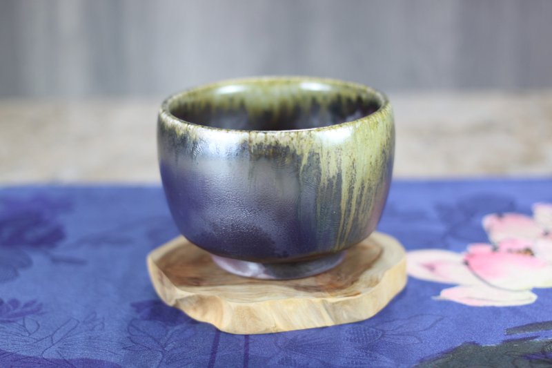 【母親節禮物】天然落灰 柴燒茶碗 名家葉敏祥手作 170ml - 茶具/茶杯 - 瓷 