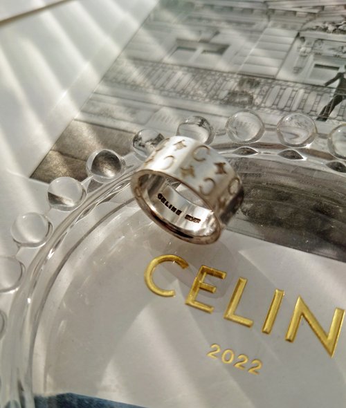 CELINE シルバーリング 箱付き 楽天市場】シルバー リング（ブランドセリーヌ）（レディース