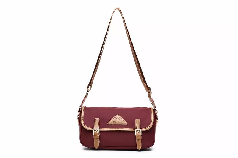 Water repellent Backpack / Shoulder Bag / Crossbody / Messenger Bag Bordeaux # 1001 - Messenger Bags & Sling Bags - Waterproof Material Red