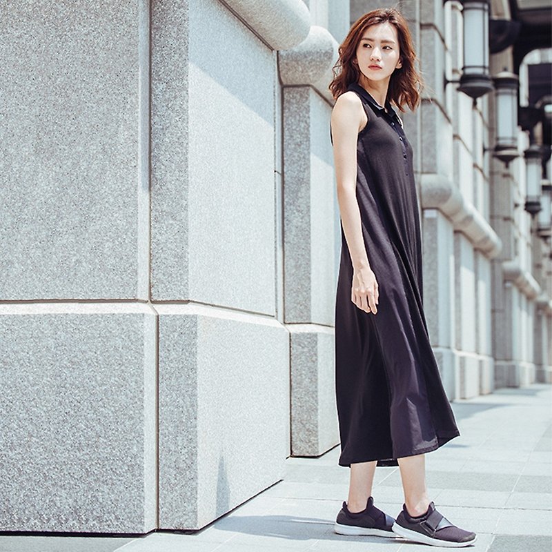【MACACA】EVERYWHERE涼夏長洋- BSE8041  黑 - 連身裙 - 其他人造纖維 黑色
