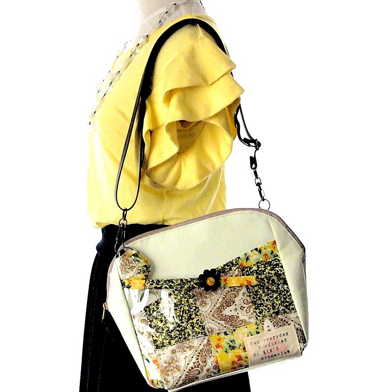  Super lightweight! Automatic ticket inspection through tailoring  Clear bag M - Messenger Bags & Sling Bags - Genuine Leather Yellow