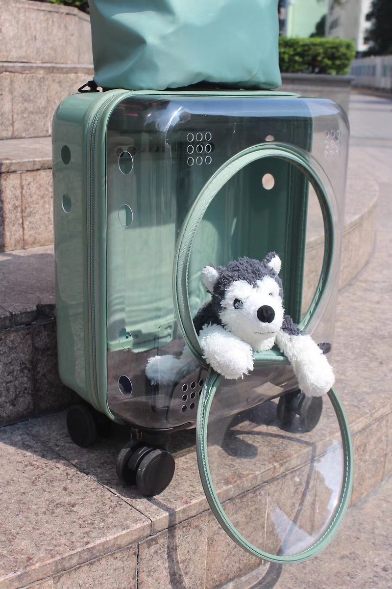 【CROWN】日本同步販售 透明寵物外出箱 - 寵物袋/外出包 - 塑膠 多色