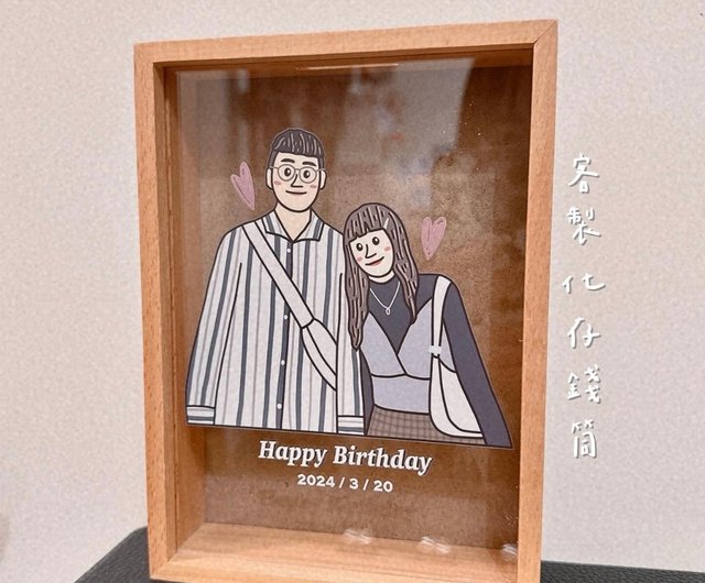 カスタマイズ] 木製貯金箱/似た色の塗装/家の装飾 - ショップ