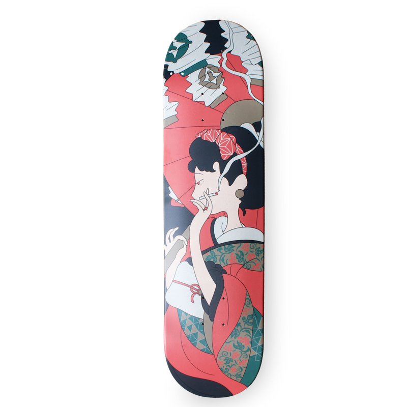 【 日本文様をアップデートする 】たそやマロ　コラボスケボーデッキ - 海報/掛畫/掛布 - 木頭 多色