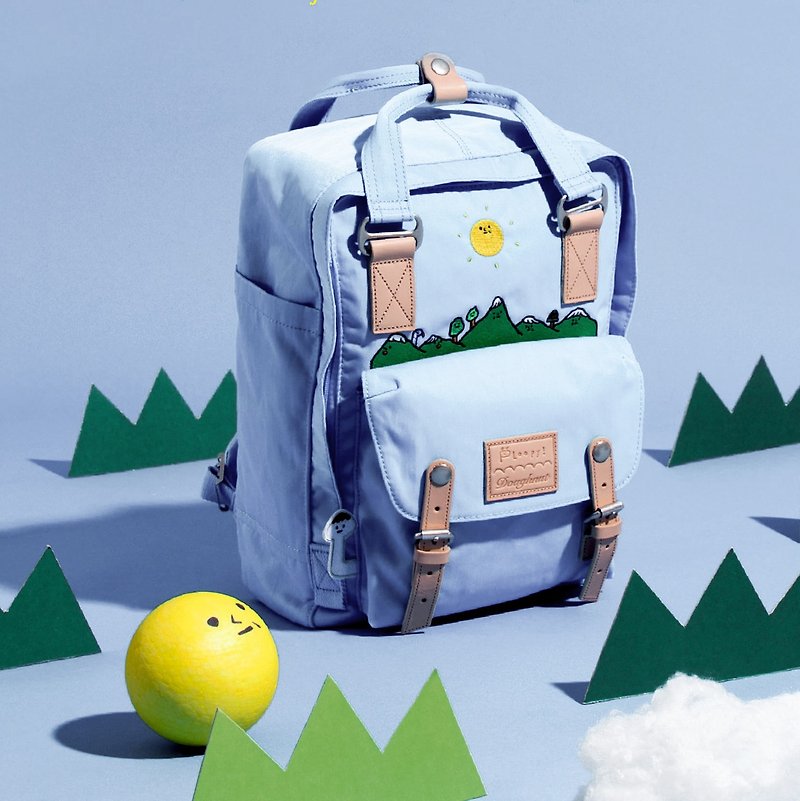 Doughnut x LOOPY / Little mountain backpack / Ice Blue - Backpacks - Nylon Blue