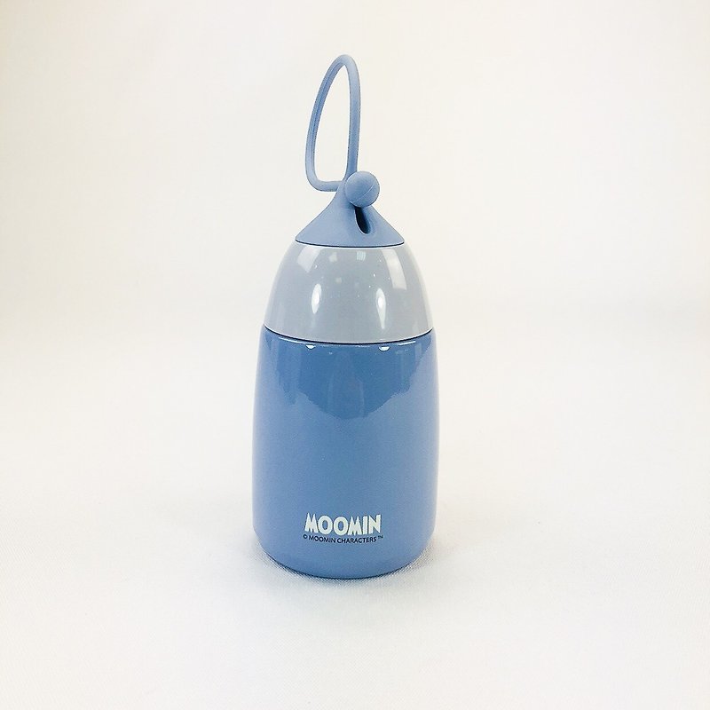 Moomin嚕嚕米授權-粉彩迷你保溫瓶(藍) - 其他 - 其他金屬 黑色