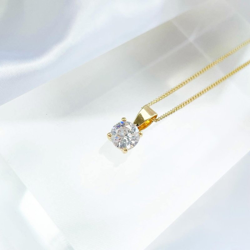 鋯石項鍊 / 項鍊 禮物 免運費 輕珠寶 飾品 日本 手工 - 項鍊 - 其他材質 金色