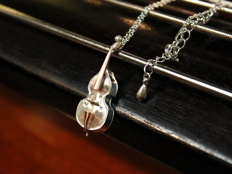 為了演奏者的低音提琴　項鏈　sv.ver(銀) - 項鍊 - 其他金屬 銀色