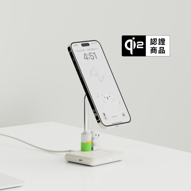 Allite WQ1 磁吸無線充電座  | 白白日記聯名正版授權 - 無線充電盤/板/座 - 其他材質 白色