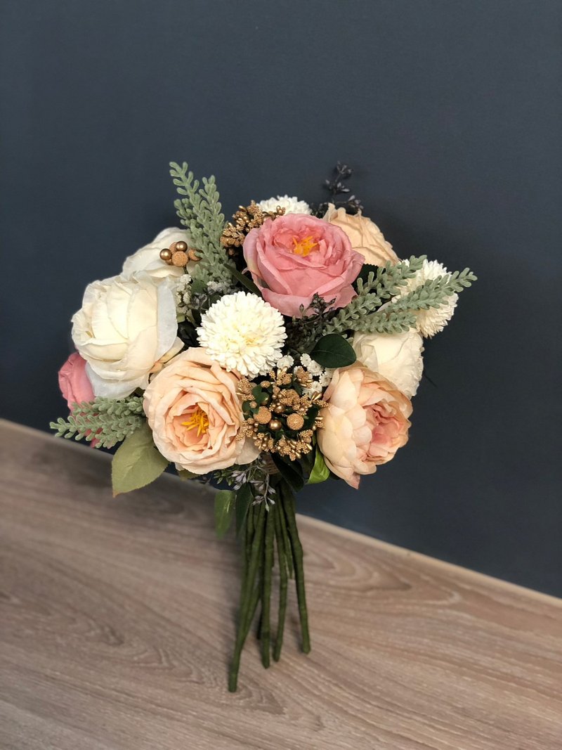 【WS │擬真捧花】捧花 婚禮 結婚 婚紗 登記 結婚 求婚 七夕 - 乾燥花/永生花 - 植物．花 