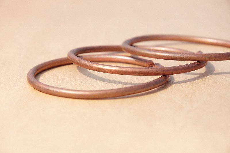 Valentine's Day gift handmade copper bracelet / copper bracelet / copper bracelet / handmade bracelet / national style bracelet - Pure copper bracelet (the only remaining one) - สร้อยข้อมือ - โลหะ หลากหลายสี