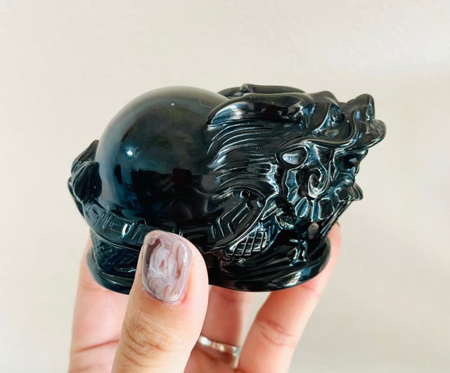 新品 ゴールデンオブシディアン 強い光と磁場 ハート型の置物 405g台座付き レインボーオブシディアン ダブルハート No19 一点物 - 石川県金沢市