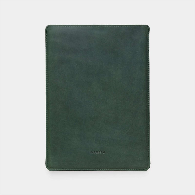 真皮綠色 MacBook 保護套 – 輕薄筆電收納袋 - 平板/電腦保護殼/保護貼 - 真皮 綠色
