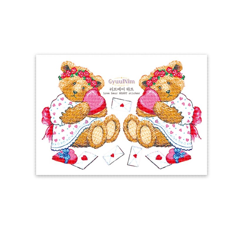 Love bear sticker (Heart) - 貼紙 - 紙 