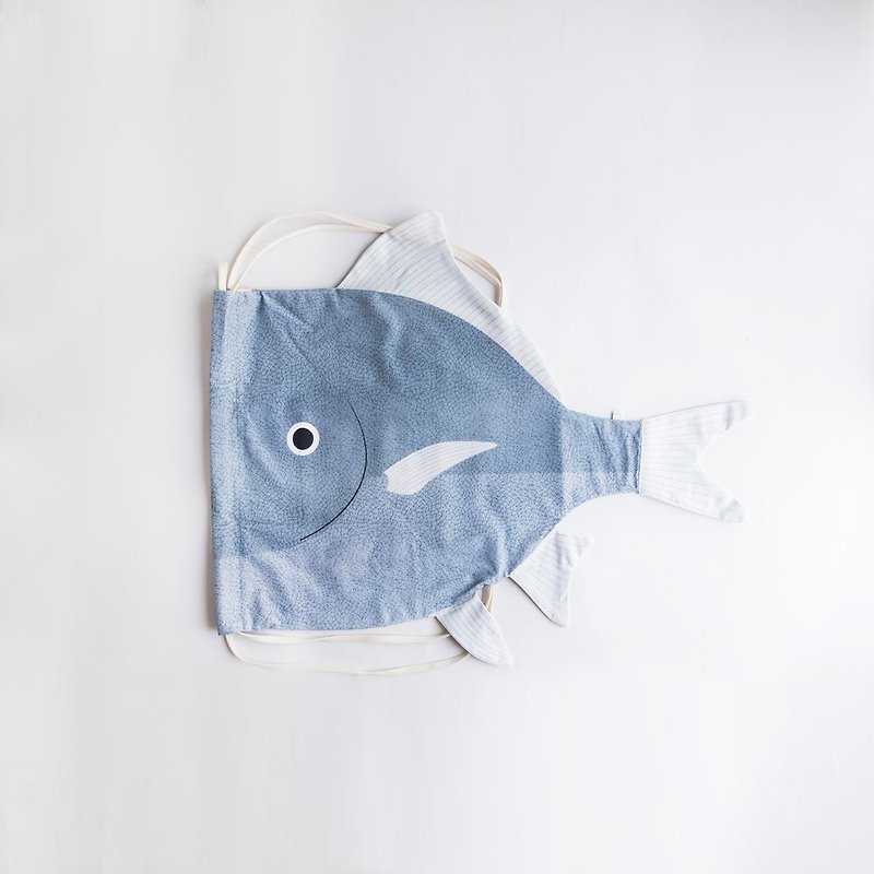 Japan Sea Beatty Fish Backpack S | Don Fisher - Drawstring Bags - Cotton & Hemp Blue