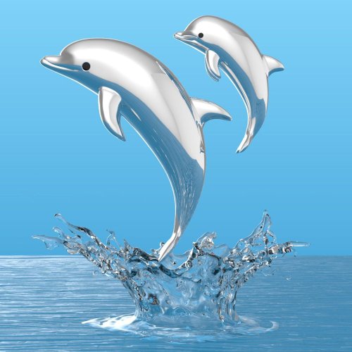 Metalmorphose】MTM イルカ キーホルダー 海洋動物/ペンダント