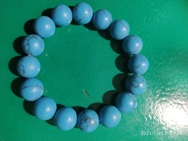Turquoise stone bracelet - สร้อยข้อมือ - เครื่องประดับพลอย 