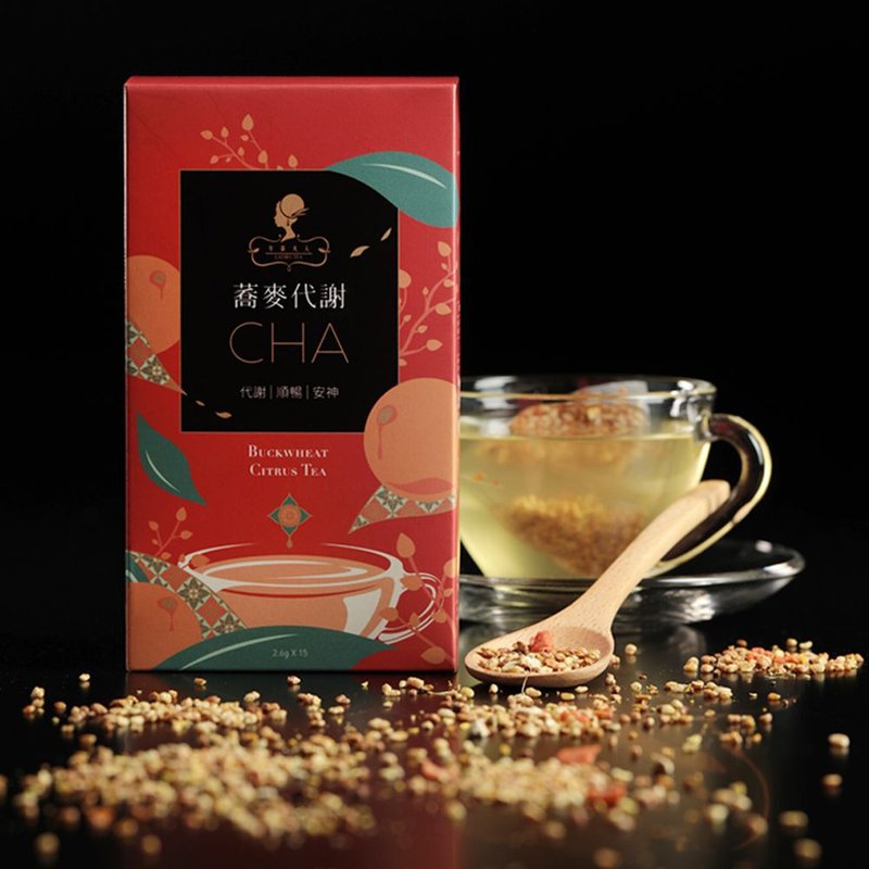 蕎麥代謝茶(15入/盒)│三角立體茶包‧無咖啡因‧健康維持 - 茶葉/茶包 - 其他材質 