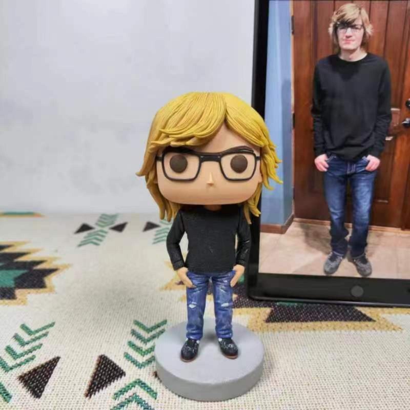 【客製化3D人像公仔】訂製手工Funko Pop男生朋友老公生日禮物 - 公仔/玩偶 - 黏土 多色