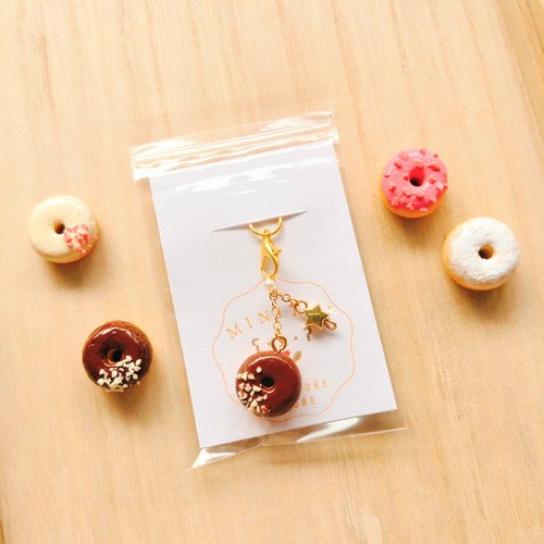 minita* 迷你塔袖珍手作工坊 minita* 迷你甜甜圈 多口味 高模擬 吊飾 別針 療癒小物 袖珍食玩