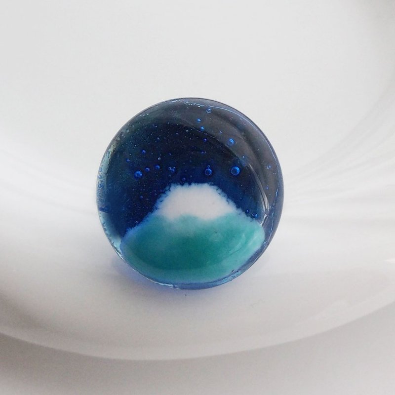 富士山　ガラス　リング　指輪 - 戒指 - 玻璃 藍色