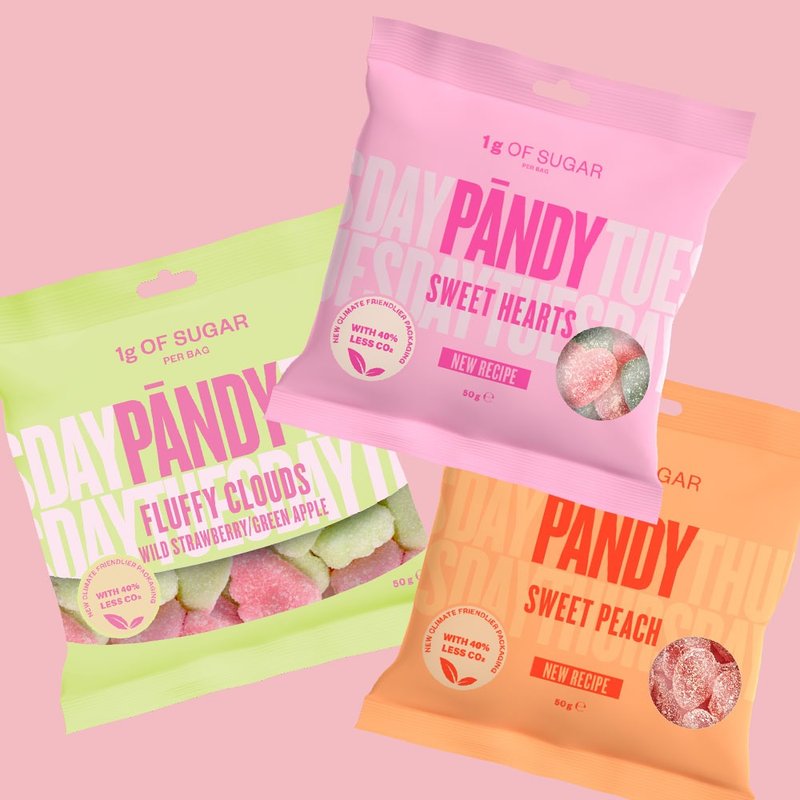 [Imported from Europe] PANDY Swedish natural gummies/3 packs (choose any flavor/50g) - ขนมคบเคี้ยว - วัสดุอื่นๆ สึชมพู