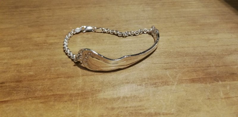 American antique Silver spoon remake bracelet_0773 ladies - สร้อยข้อมือ - เงินแท้ สีเงิน