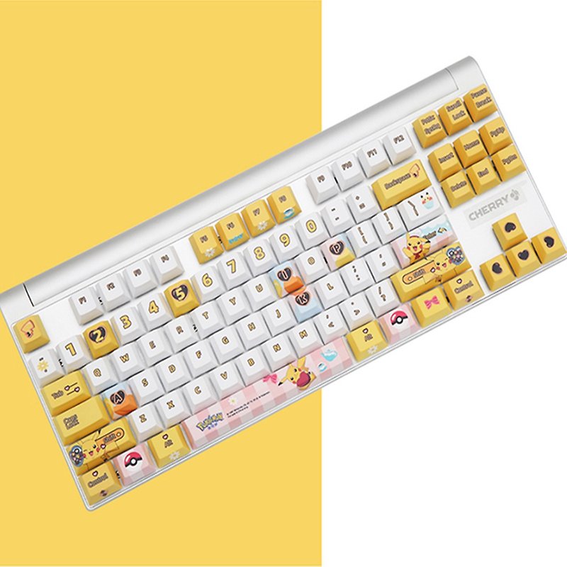 【Free Shipping】CHERRY MX8.0 Pokemon Pikachu Classic Custom Keyboard - Computer Accessories - Other Materials 