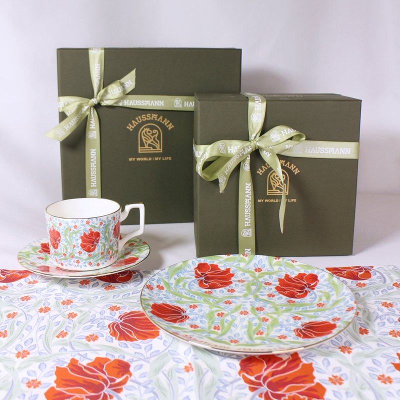 [Beautiful Flowers] Lifestyle Set/Placemat/Bone China Plate/Afternoon Tea Cup and Plate - ของวางตกแต่ง - วัสดุอื่นๆ 