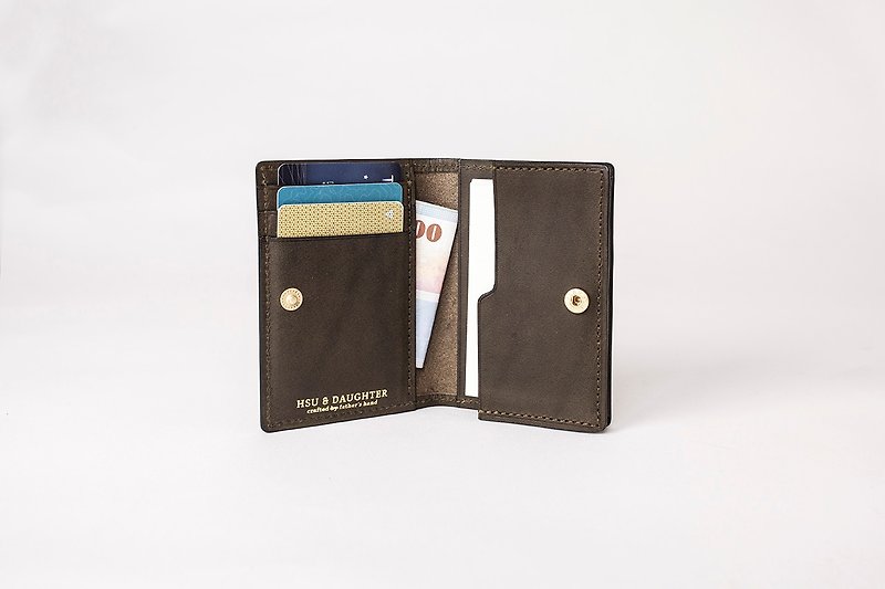 多層立體卡夾|皮革訂製|客製打字|卡片收納|名片夾|皮夾|真皮 - 長短皮夾/錢包 - 真皮 