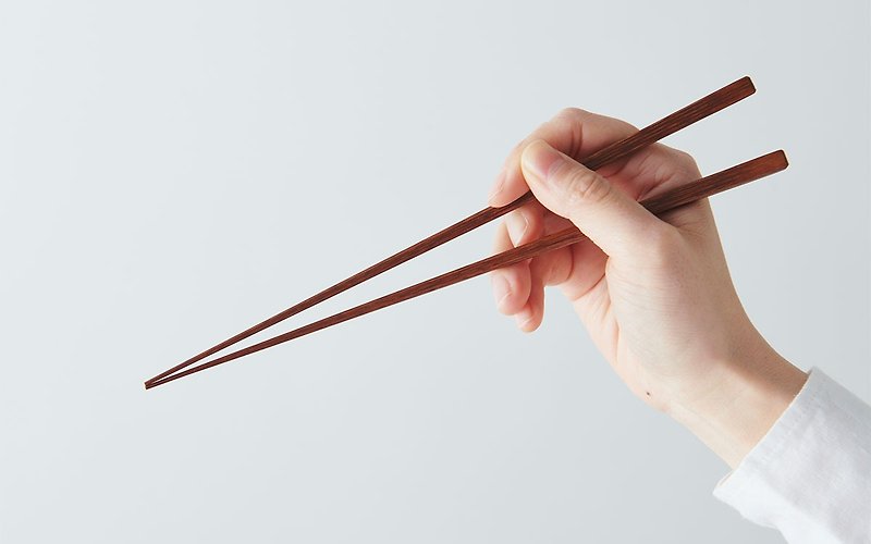 Bamboo chopsticks Smoked soot Bamboo wiping lacquer 24cm - Chopsticks - Wood Brown