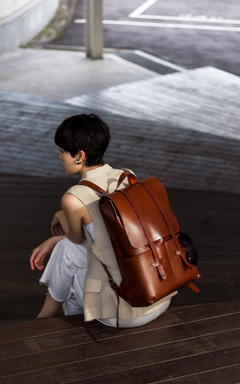 Backpack - Black - Backpacks - Genuine Leather 