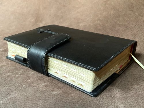 Amazon | 職人手作り 花柄レザー 聖書カバー 本革 手帳ケース