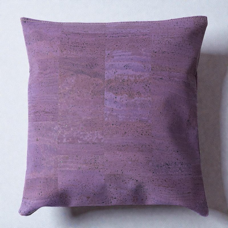 コルクレザークッションカバー (Violet) - 枕・クッション - サステナブル素材 パープル