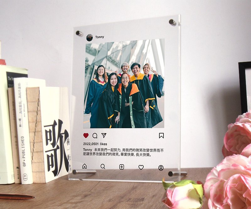 Customized Instagram Acrylic Frame Graduatio Gift for Sister Friend Girlfriend - ของวางตกแต่ง - อะคริลิค 
