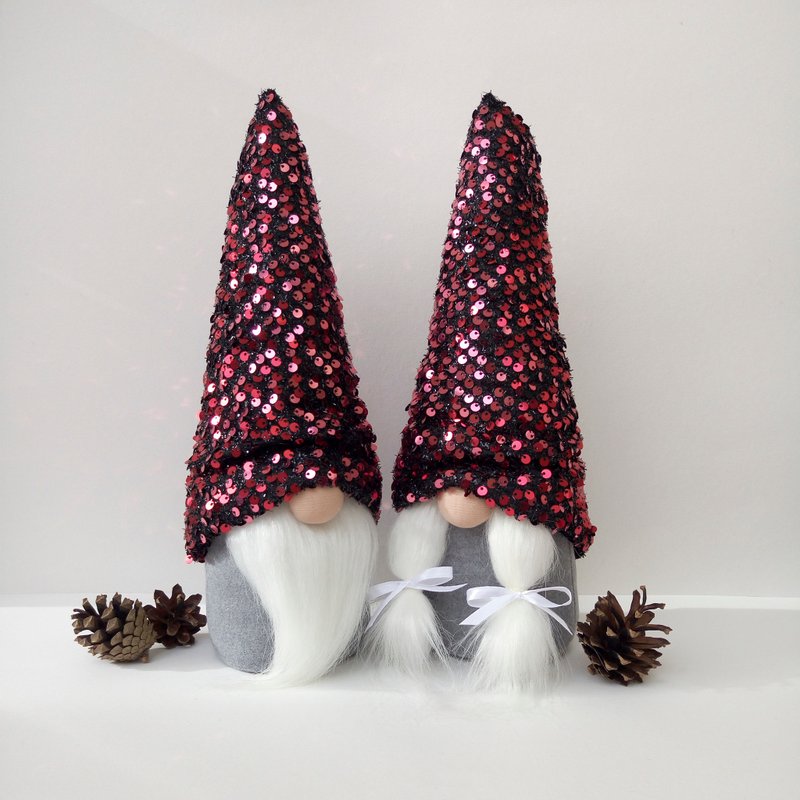 Christmas Gnomes - Handmade Gnome Christmas Decorations, 12 Inch Swedish Plush - Stuffed Dolls & Figurines - Other Materials 