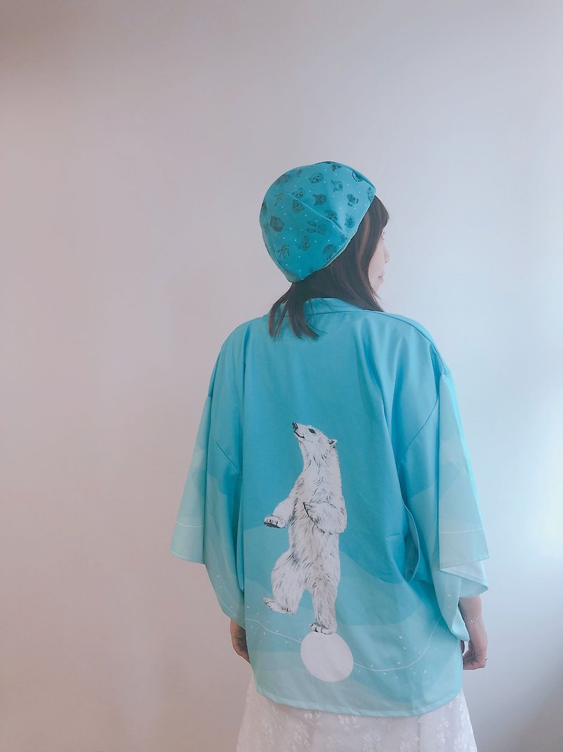 Polar Bear Haori - เสื้อแจ็คเก็ต - วัสดุอื่นๆ สีน้ำเงิน