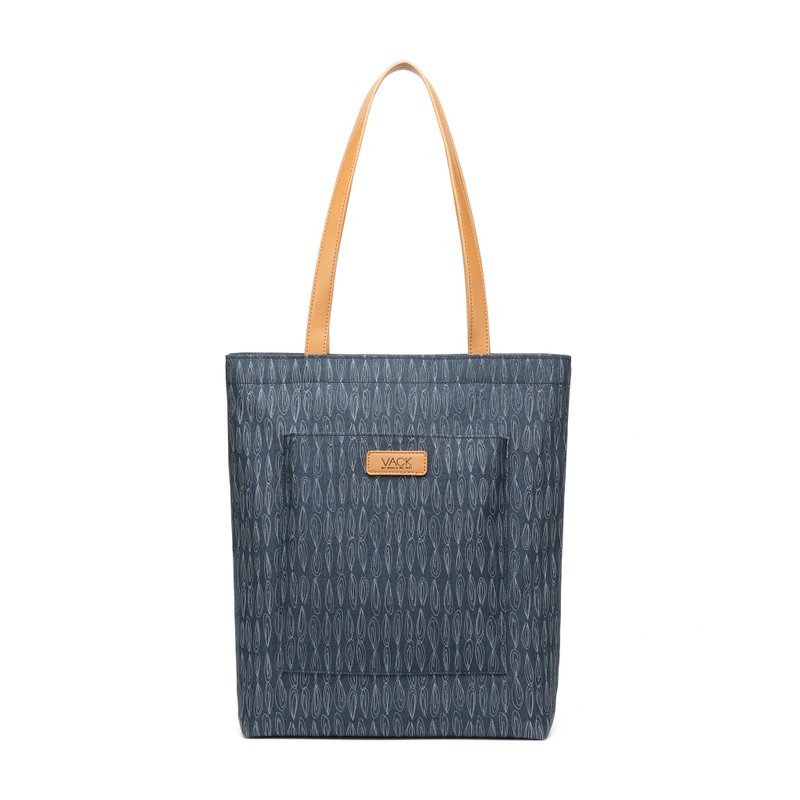 Zoe series textured tote bag can hold 14-inch laptop shoulder bag business tote bag - กระเป๋าถือ - เส้นใยสังเคราะห์ สีดำ