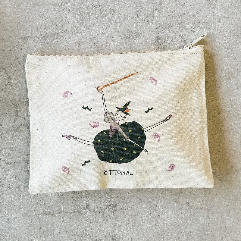 Witch Ballerina Flat Cotton Pouch