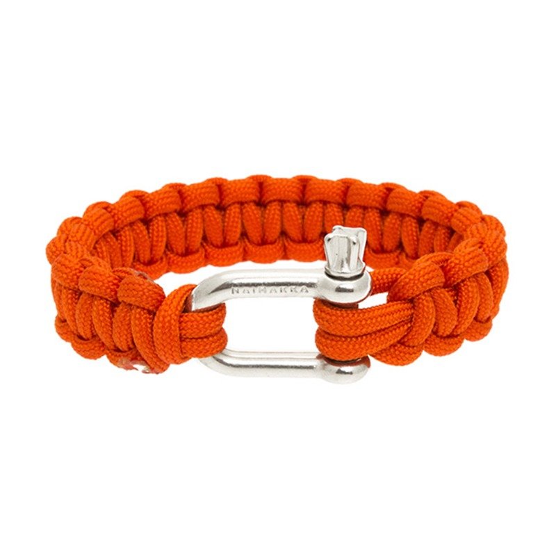 Naimakka parachute rope survival bracelet (orange) - สร้อยข้อมือ - เส้นใยสังเคราะห์ สีส้ม