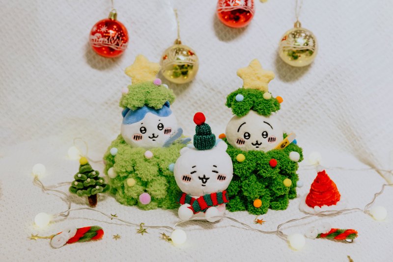 娃娃的毛根聖誕樹 聖誕交換禮物NO.1 - 擺飾/家飾品 - 其他材質 綠色