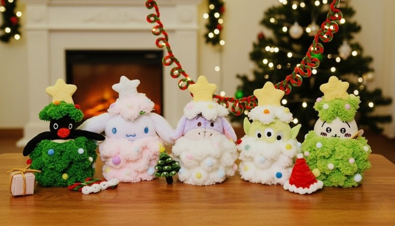 Chenille Stem Candy Christmas Tree for Plushies – The Ultimate Christmas Gift Exchange Choice! - ของวางตกแต่ง - วัสดุอื่นๆ สีเขียว